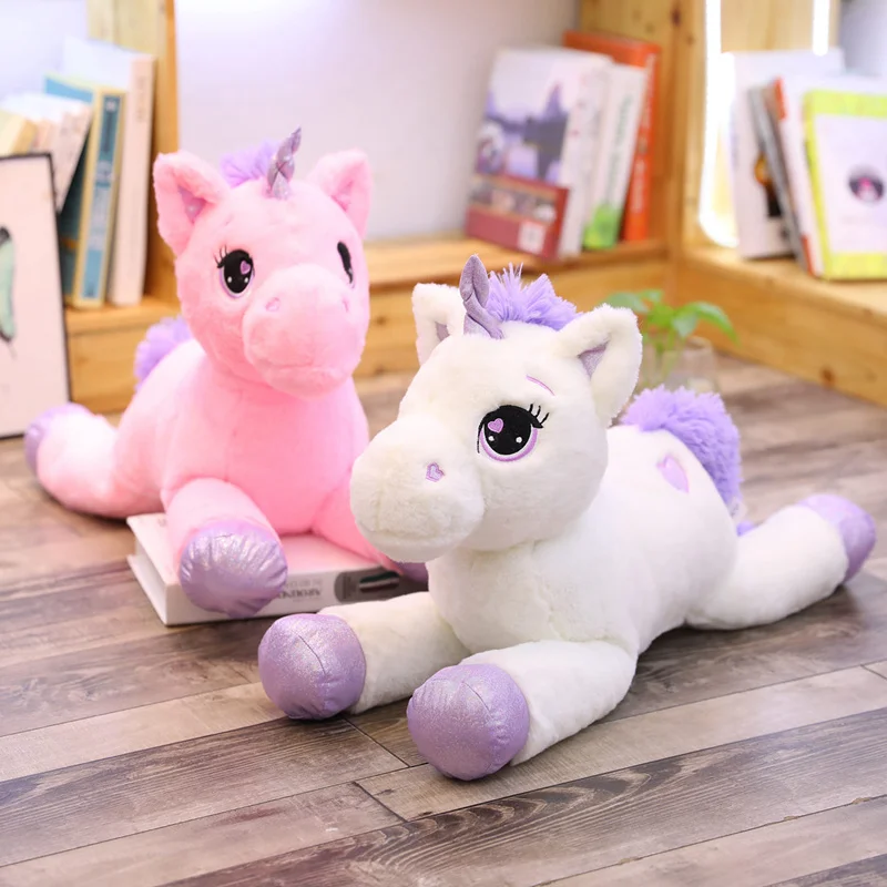 1PC 60-110cm Kawaii Unicorn Stuffed Animals Plush Toy Unicorn Animal Cute Horse High Quality Cartoon Gift For Children Girl 1PC 60-110cm Kawaii Unicorn Stuffed Animals Plush Toy Unicorn Animal Cute Horse High Quality Cartoon Gift For Children Girl