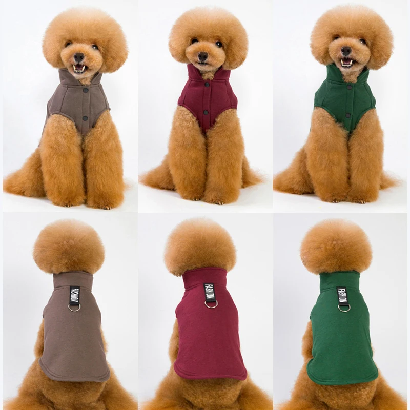 Dog Hoodies Puppy Vest Harness Clothes for Small and Medium Dogs Autumn Winter Leisure Doggie