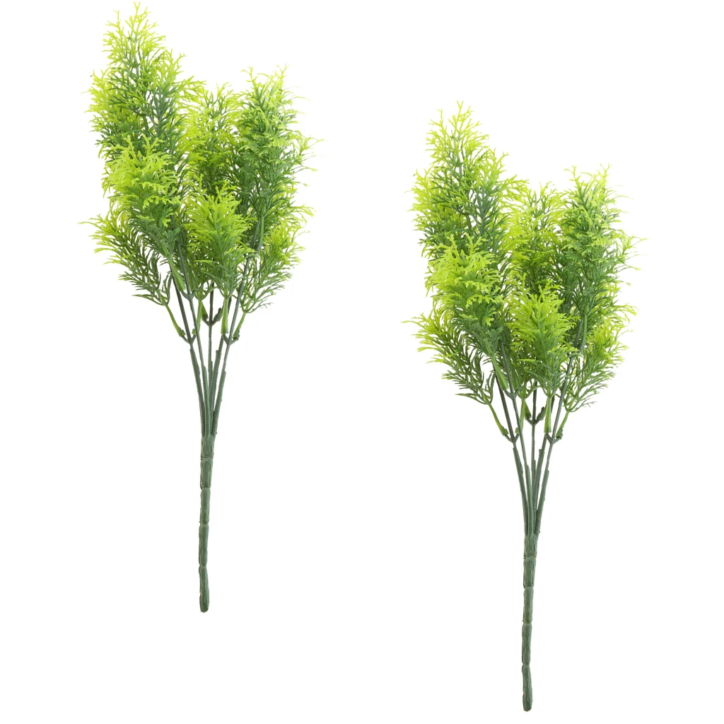 2Pcs Artificial Cedar Pine Trees Green Plants Home Garden Decor High Quality Artificial Cedar Tree Measures 30cm Tall