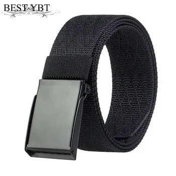 

Best YBT Unisex belt high quality Alloy Automatic buckle Nylon Men belt outdoor soprt Men and Women cowboy belt