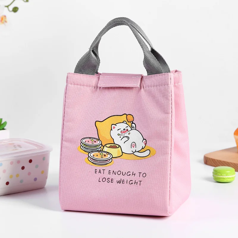 Мультфильм милый кролик сумки для хранения Дети Девочка Kawaii Ланч сумка женская портативная Изолированная коробка-сумка для обеда пикника сумка-холодильник удобный