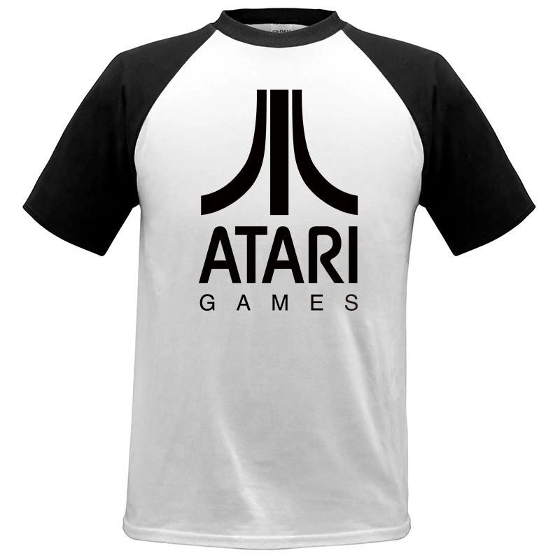 Крутая Мужская футболка с логотипом ATARI Футболка рукавами реглан брендовая