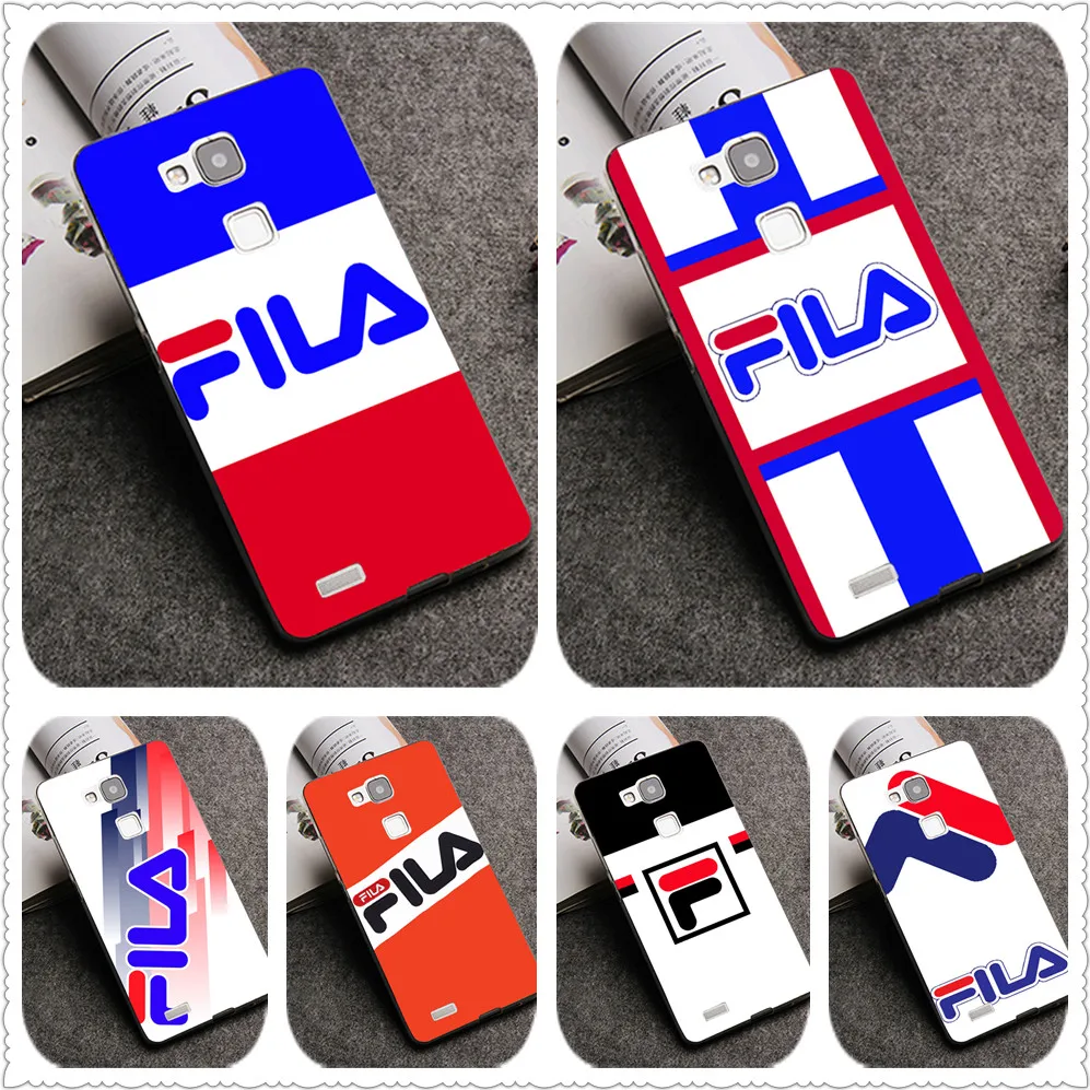 New Italy sport brand TPU Patterned Case For Huawei P20 Mate 10 P10 Lite P20 Pro P8 P9 Lite Sports FILA cover