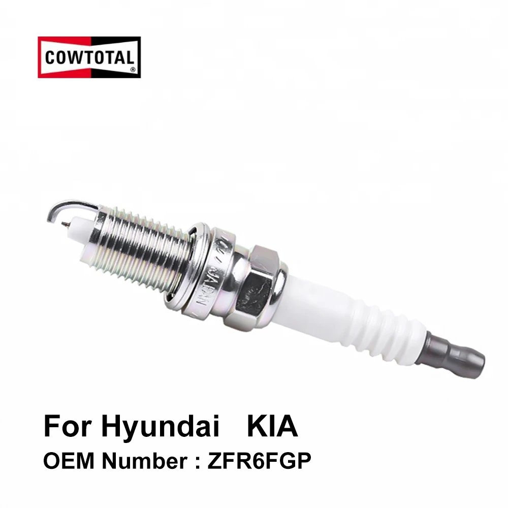 

COWTOTAL Iridium Spark Plug for Hyundai i20 i30 KIA Cee'd Cerato ZFR6FGP ( Pack of 4 )