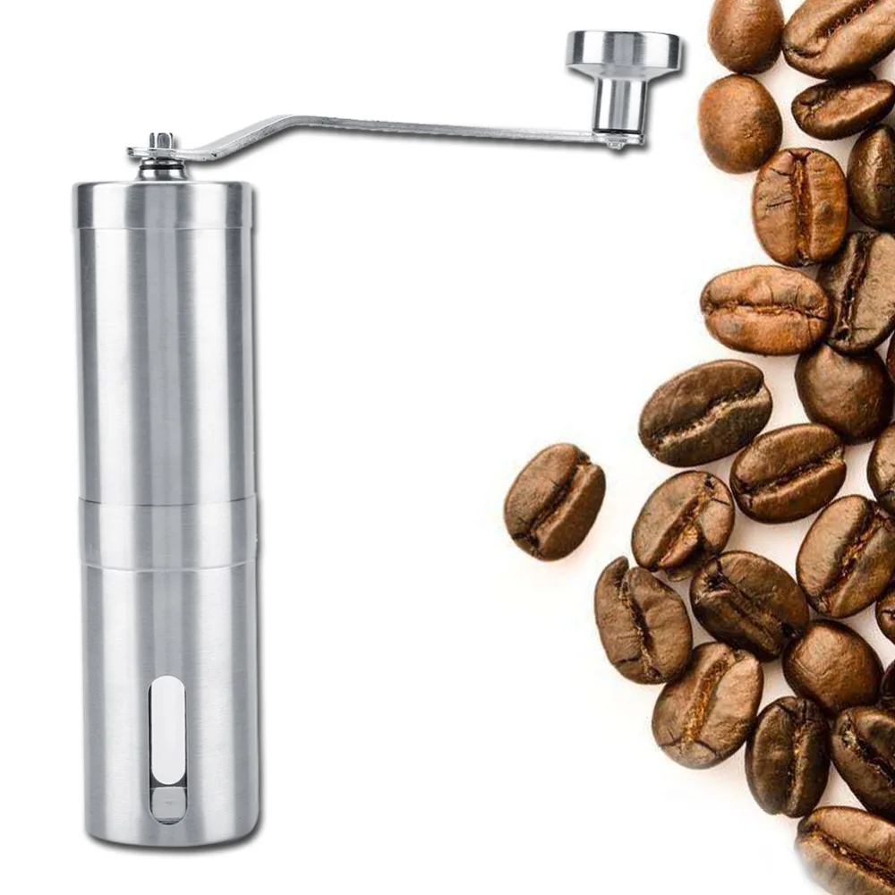 

Portable Manual Coffee Grinder Mill Stainless Steel Hand Manual Handmade Coffee Bean Burr Grinders Mill Kitchen Tool Easy Clean