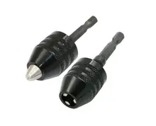 2 Pcs lot 1 4 Keyless Bit Chuck Adapter Converter Hex Shank Power Tool