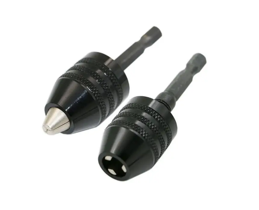 2 Pcs lot 1 4 Keyless Bit Chuck Adapter Converter Hex Shank font b Power b
