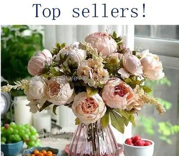 

Selling raw silk flower artificial flowers festival patriarch Dan placed flower corsage (8 flower heads) 611