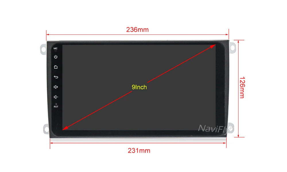 Top NaviFly 2G+16G Android 9.0 IPS+DSP GPS Autoradio multimedia player for Porsche Cayenne 2003-2010 with GPS navigation stereo 25