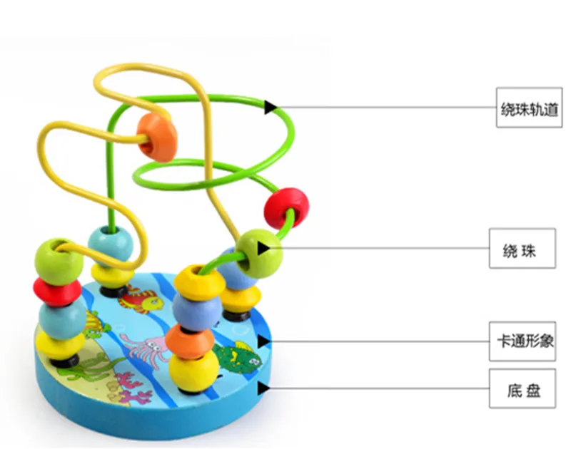 Обучающая игрушка для детей раннего возраста, Детские красочные деревянные игрушки, мини-игрушки вокруг бусин, обучающие игрушки для детей, игрушки