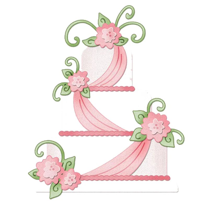 

Estel Metal Steel Cutting Dies Wedding/Birthday Cake Embossing Die Stencil for DIY Scrapbooking Album Card Die Cut Template