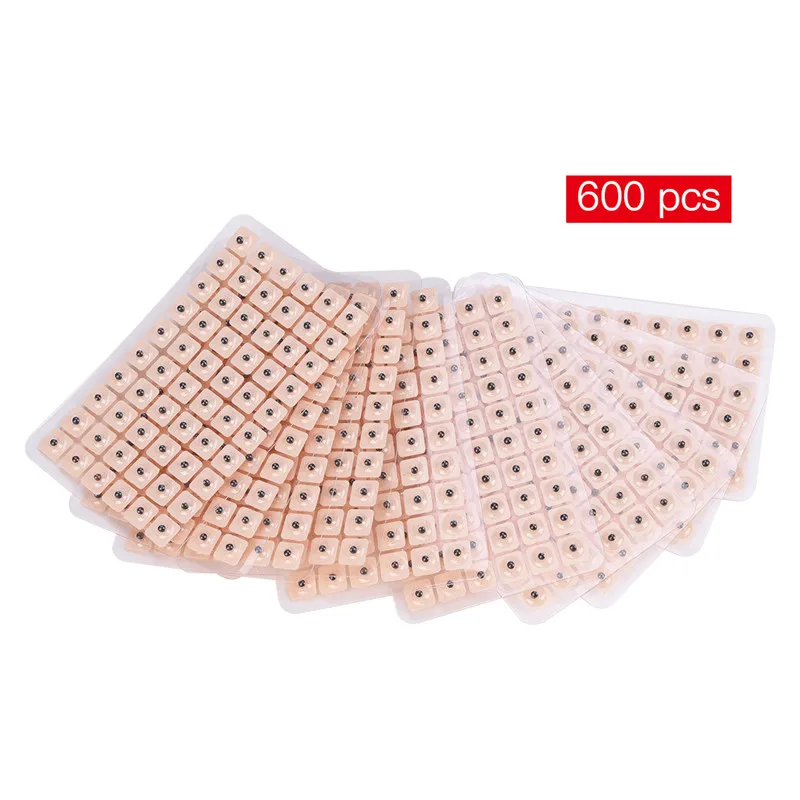 

600Pcs Ear Press Seed Massager Disposable Ear Sticker Acupuncture Point Vaccaria Seed Massage Bead Auricular Therapy Massager 35