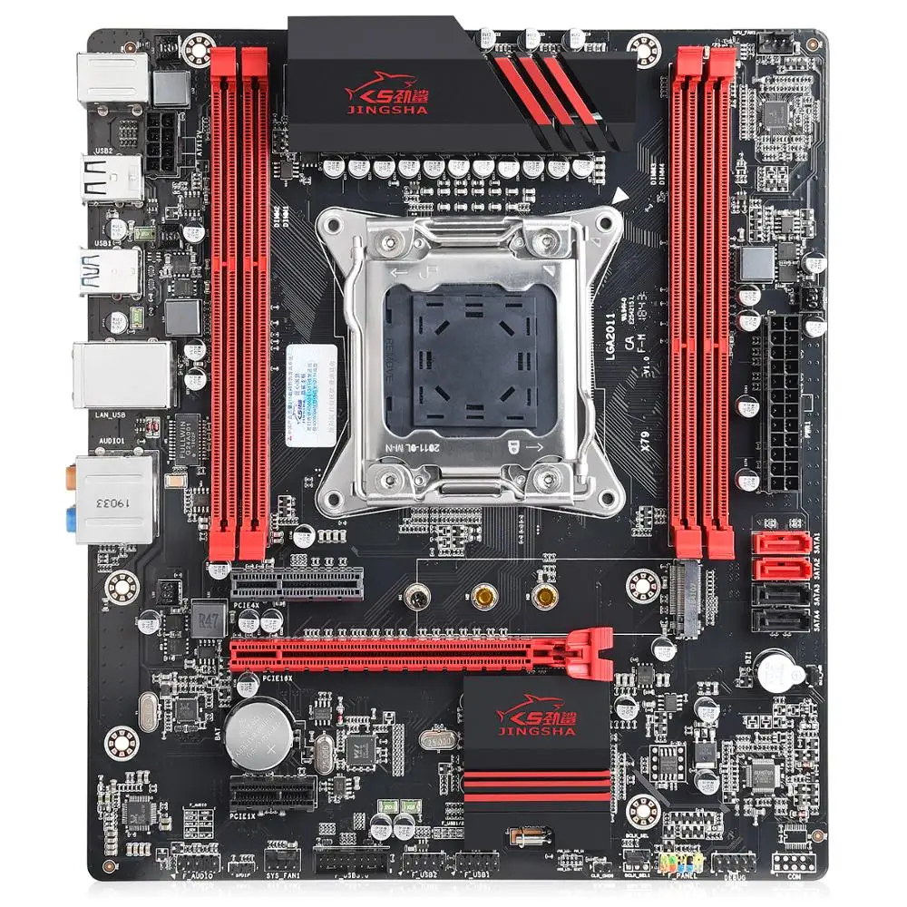 

Jingsha deluxe x79 lga2011 Motherboard ATX Main Board USB3.0 SATA3.0 PCI-E 16X NVME M.2 SSD support REG ECC memory and E5 CPU