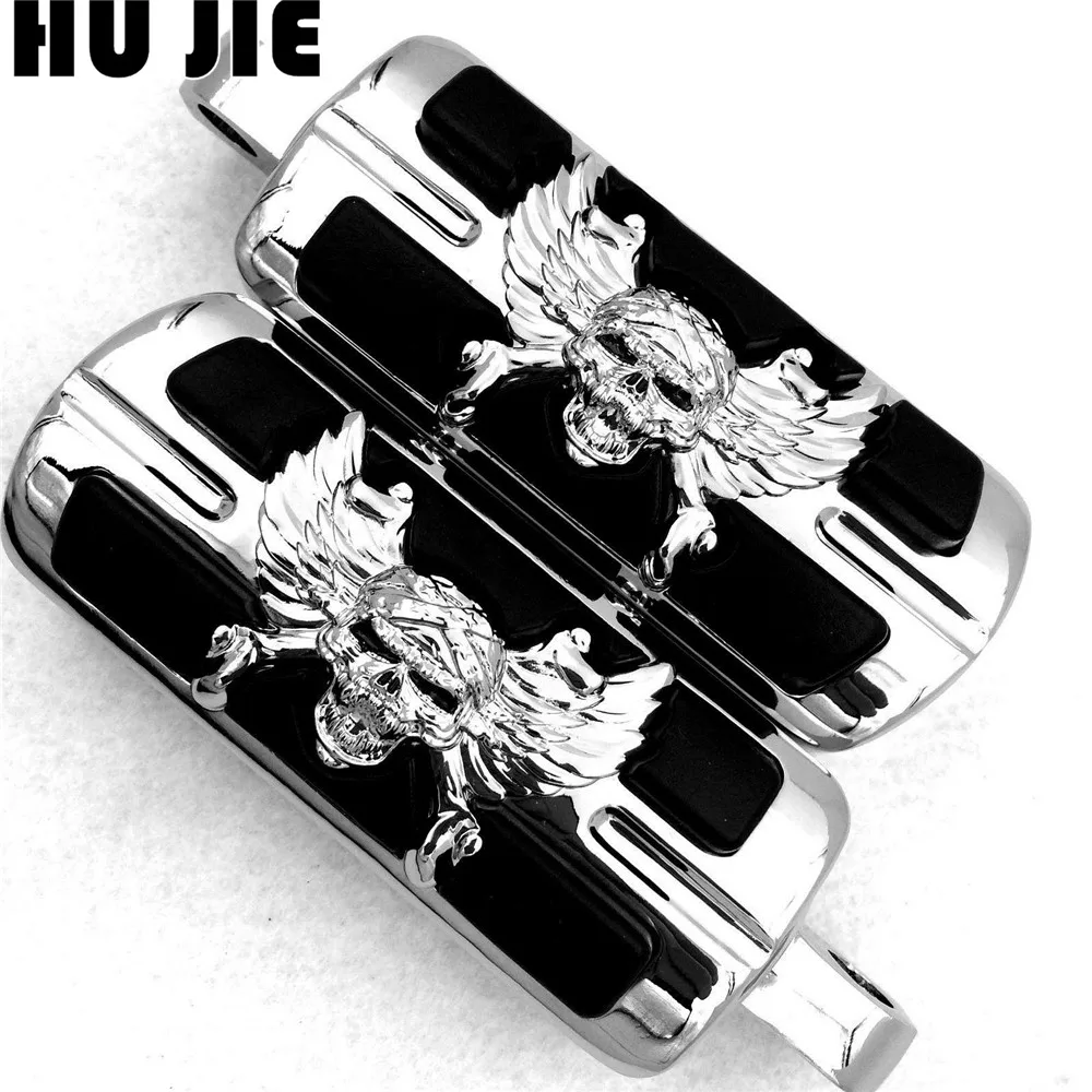 

Motorcycle Chrome Skull Footrest Footpegs Shifter Peg For Harley Sportster XL 883 1200 Softail DYNA Street XG 750 500