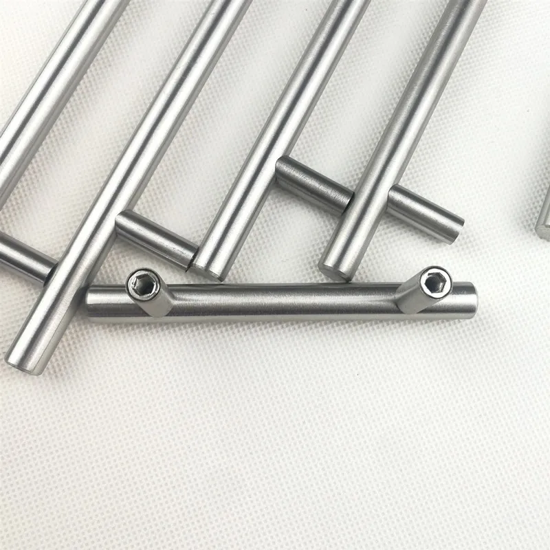 Furniture Handles Kitchen Door Handles Stainless Steel Kitchen Brushed Door Cabinet T Bar Handle Pull Knob 2" ~ 24''
