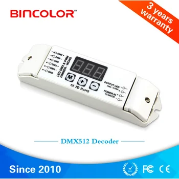 

DMX512/1990 Constant voltage Decoder output 10A*1CH PWM DMX single color Controller Dimmer For LED Lamp BC-831 DC12V-24V