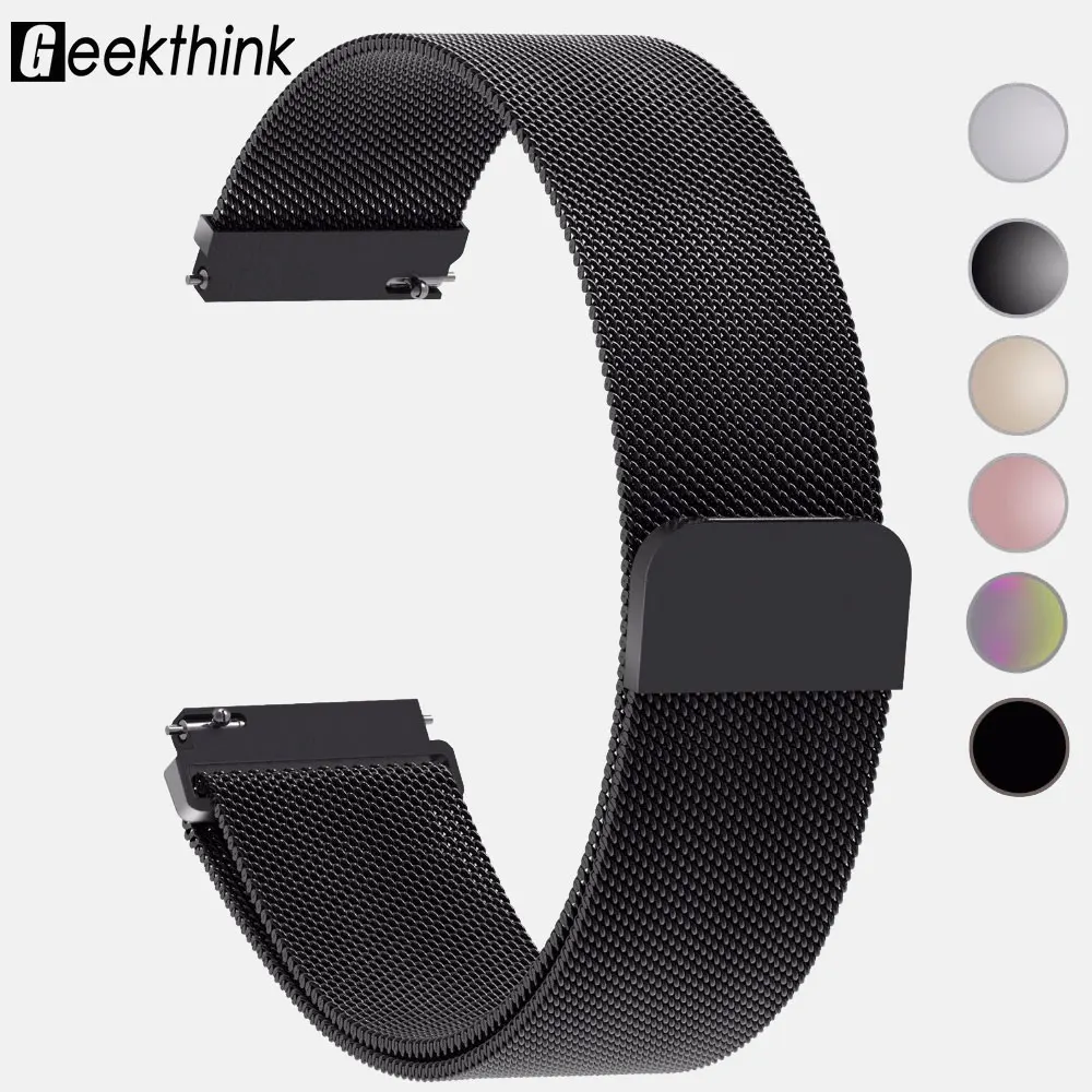 22mm 20mm Stainless Steel Band Watch Strap Milanese Loop Watch Strap