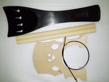 1 PC Ebony Double Bass Tail piece 3/4-4/4 Plus 1 PC maple bass bridge+2 post+1 pc steel gut 470mm : image 1 PC Ebony Double Bass Tail piece 3/4-4/4 Plus 1 PC maple bass bridge+2 post+1 pc steel gut 470mm