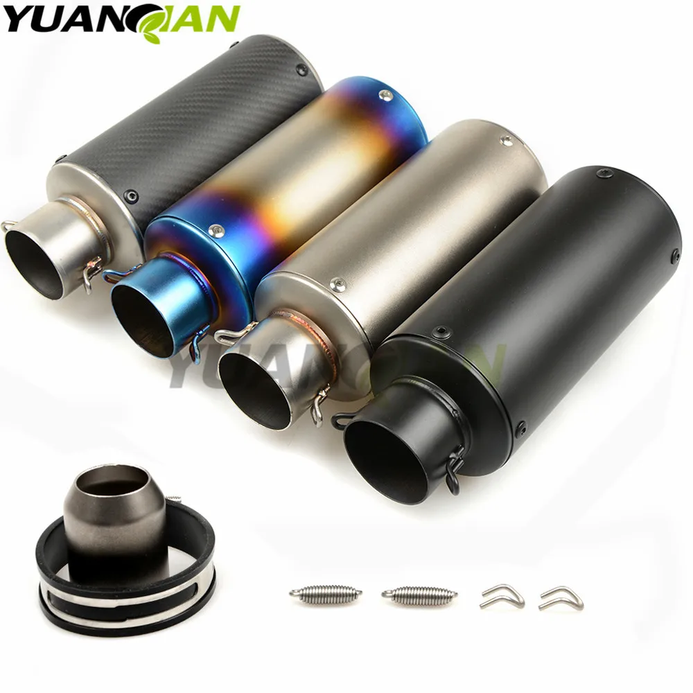 51-61Mm Motociclo Tubo Di Scarico Modificato Silenziatore Di Scarico Scooter Per Yamaha Yzf R125 R25 R15 R6 Kawasaki Z750 Z800 Fz1 Fz8 Fz6R
