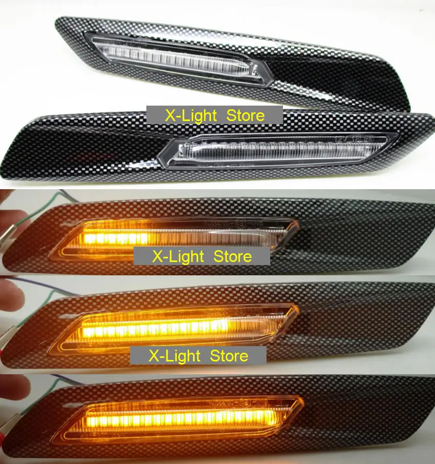 1 пара светодиодной динамической Боковой габаритный фонарь поворота светильник последовательного мигалка светильник для BMW E90 E91 E92 E93 E60 E61 E81 E82 E87 E88 Янтарный