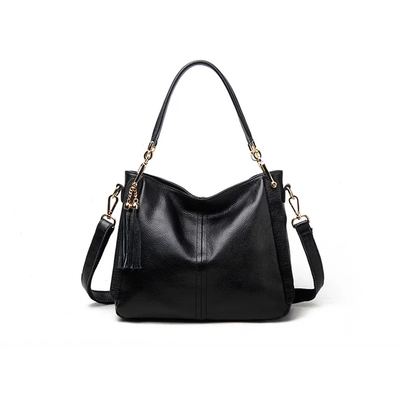 

HOT Fashion New Shoulder bag fringed simple hundred leather shoulder woman bag export foreign trade leather woman bag