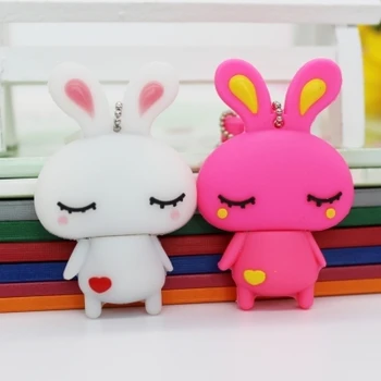 

White&Pink Rabbit Usb 3.0 Pendrive 512GB Flash Drive Animal Memory Stick Pen Drive 8gb 16gb 32gb 64gb Lovely Gift Usb Stick 2tb