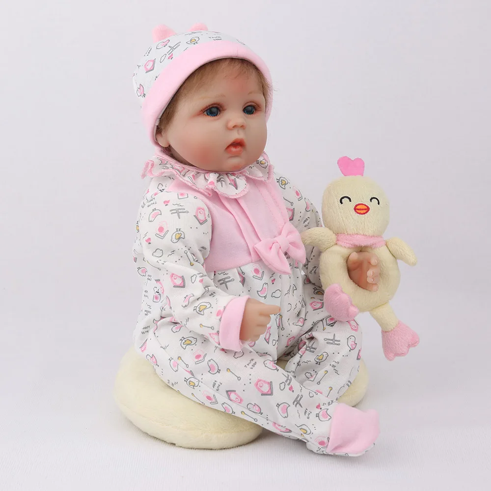 NPKDOLL Reborn Baby Doll 45 см Рождественский подарок для девочек 17 дюймов ребенок живой мягкая Курица Игрушки для девочек Прекрасный Bebe Reborn