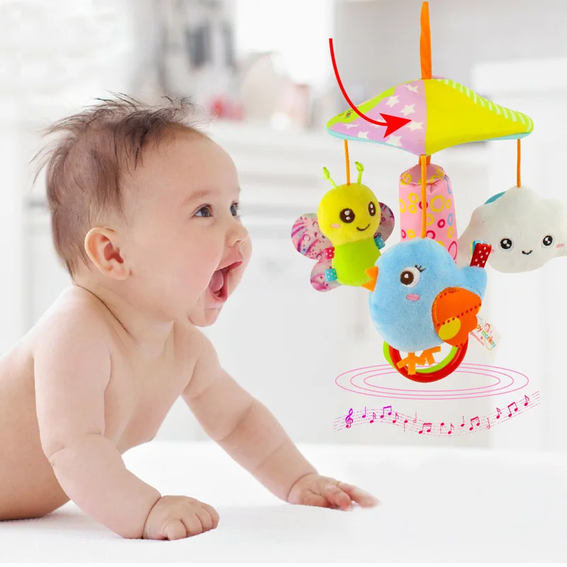 Baby Stroller Crib Pram Bed Hanging Toy Accessories Musical Baby Rattles Mobiles Rotating Plush Appease Soothing Wind chimes Toy Baby Stroller Crib Pram Bed Hanging Toy Accessories Musical Baby Rattles Mobiles Rotating Plush Appease Soothing Wind chimes Toy