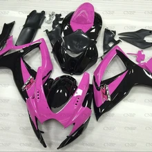 Для Suzuki GSXR750 2006-2007 K6 обтекатель Наборы GSX R 600 07 Пластик Обтекатели GSX-R750 07 Розовый и красный цвет Черные Пластиковые обтекатели