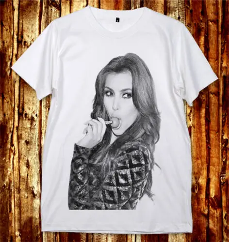 Сексуальная Ким Кардашьян леденец She Love All SUGAR Candy белая футболка унисекс s-xxl |