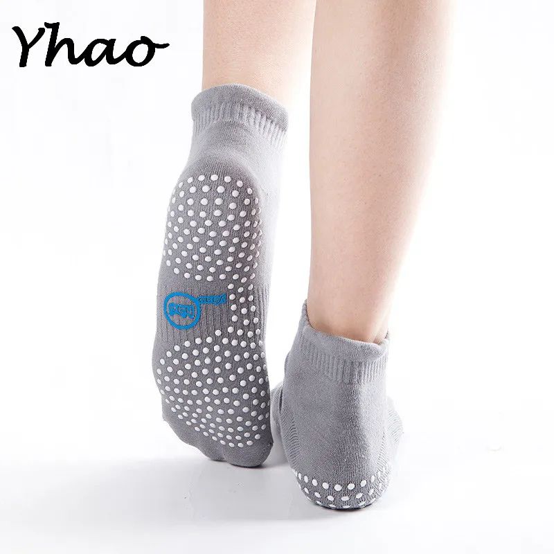 Yhao не бренд 4 цвета для взрослых Для женщин Нескользящие носки в горошек для занятий йогой Танцы тренажерный зал, спортивные носки для пилатеса