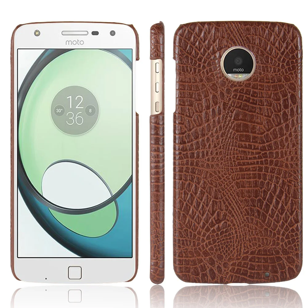

Fashion Crocodile Pattern Skin PU leather Cases For Motorola MOTO Z Play XT1635 5.5" Phone Case Back Cover For MOTO Z Play