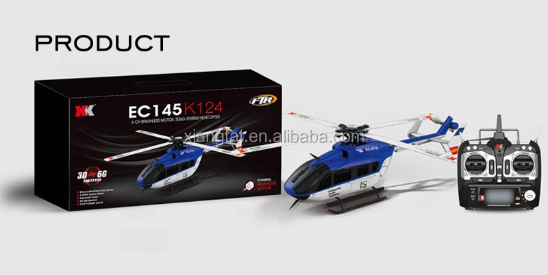 XK k124 6ch бесщеточный ec145 3d6g Системы вертолет RTF