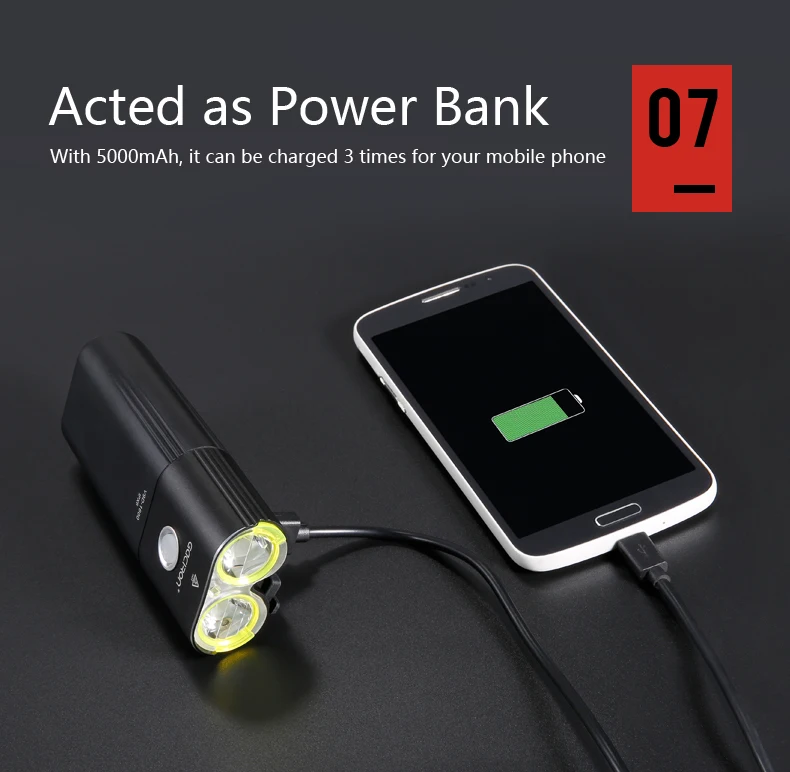 Sale GACIRON Bike Front Headlight Cycling Bicycle Rechargeable Flashlight IPX6 Waterproof 5000mAh 1600Lumen LED Lamp Bike Accessories 10 Sale GACIRON Bike Front Headlight Cycling Bicycle Rechargeable Flashlight IPX6 Waterproof 5000mAh 1600Lumen LED Lamp Bike Accessories 10