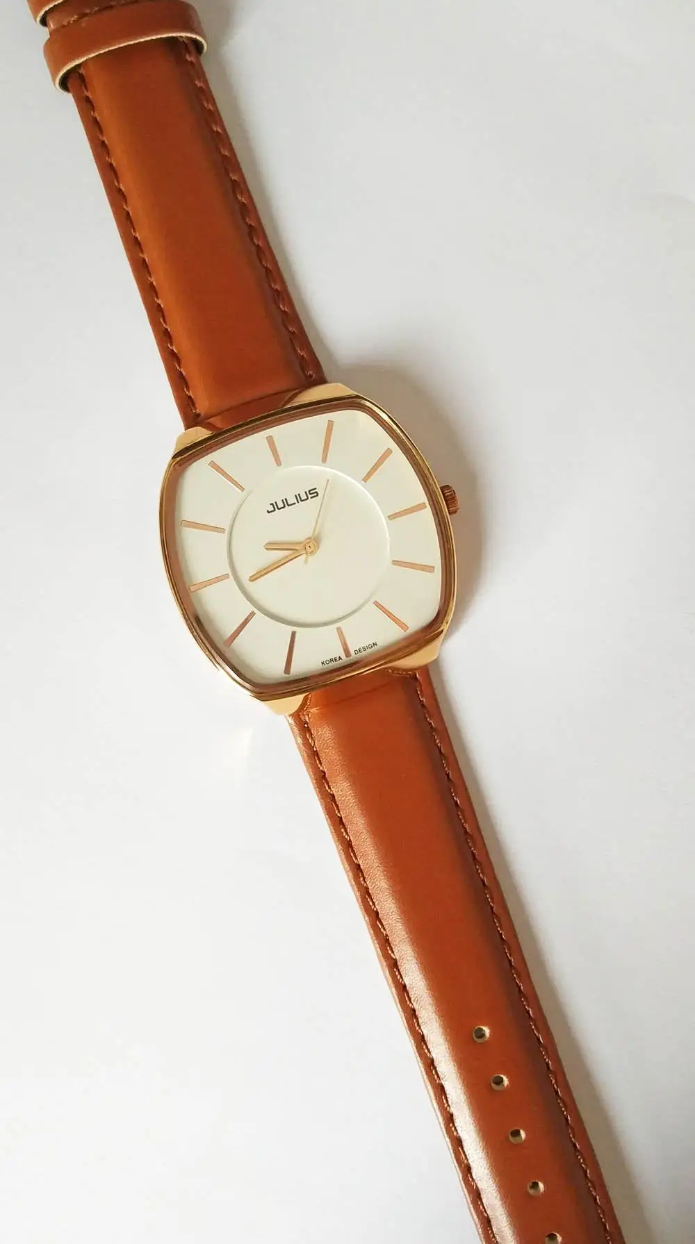 Man 38mm Распродажа! Короткие в цвете Япония кварцевые Mov't мужские часы Julius Royal Crown женские часы модные часы натуральная кожа нержавеющая сталь - Цвет: Man 38mm