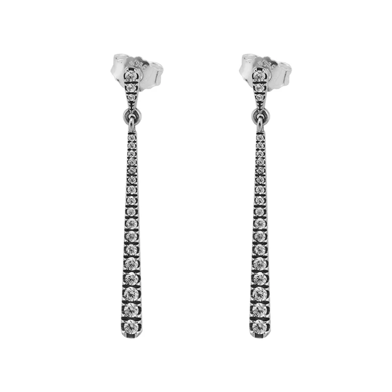 

Real 925 Sterling Silver Earring Shooting Stars Dangle Earrings for Women Wedding Party Gift Original Jewelry Wholesale