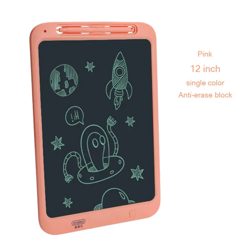 single color-pink Beiens игрушки доска для рисования 12 Inch LCD, творчество планшет для рисования детское, обучение игрушки для мальчиков, раскраска доска для рисования - Цвет: single color-pink