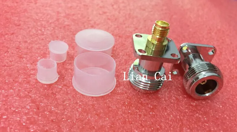 

10pcs/lot N-Type N Female to SMA Female with 4 hole Flange RF Coaxial Adapter Connector Free shipping