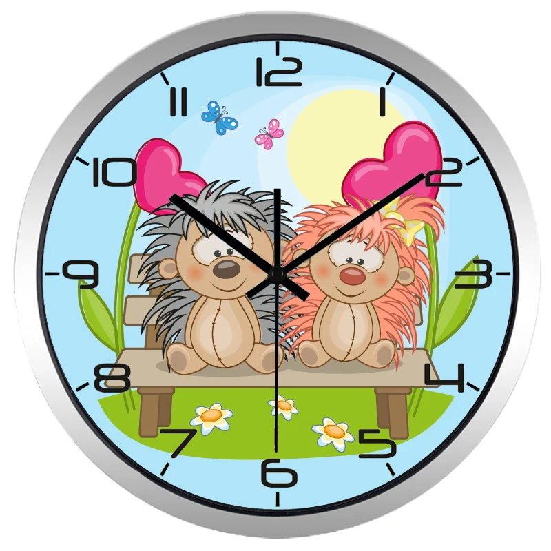 Милые часы с изображением ежа из мультфильма|wall clock|kids room wall clockroom clock |