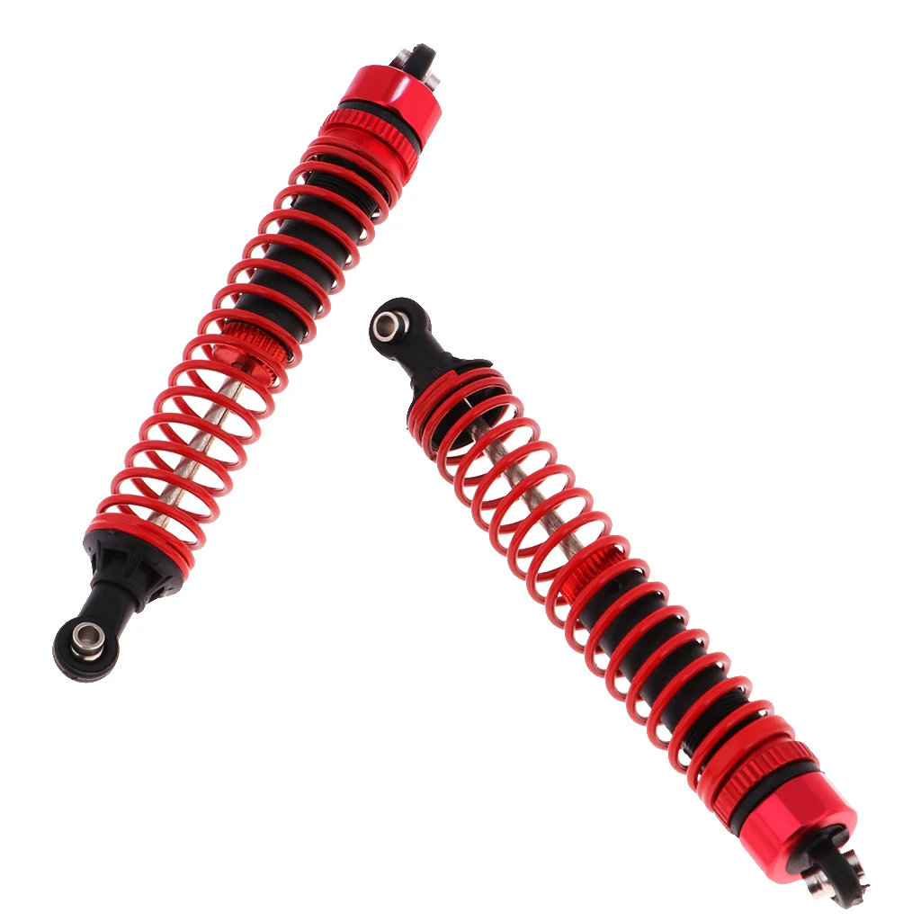 2x Metal Shock Absorber 1/12 High Speed RC Car Accessories Long Shock Absorber FY-BZ02 Damped Red Shock Absorption