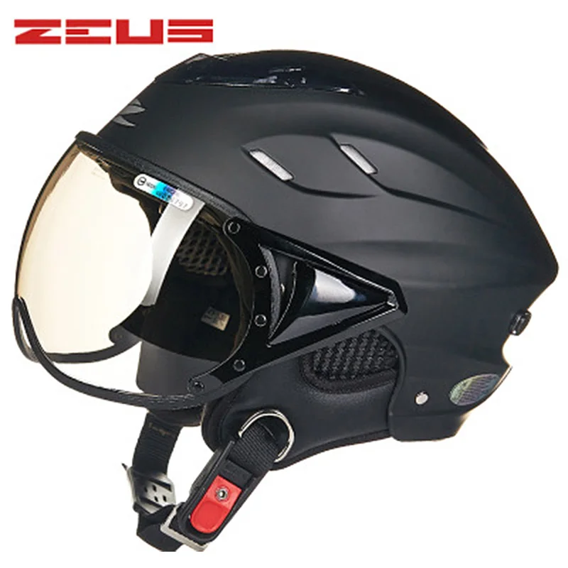 ZEUS сотовый дизайн мотоциклетный шлем с открытым лицом Половина емкости да Motocicleta