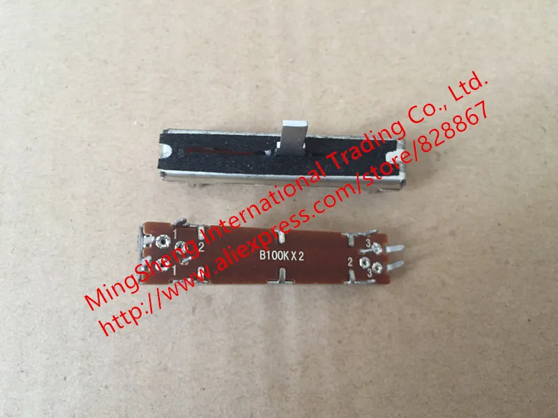 

Original new 100% 3021G B100K 45mm 4.5 cm straight sliding push-pull potentiometer adjustable light mixer faders (SWITCH)