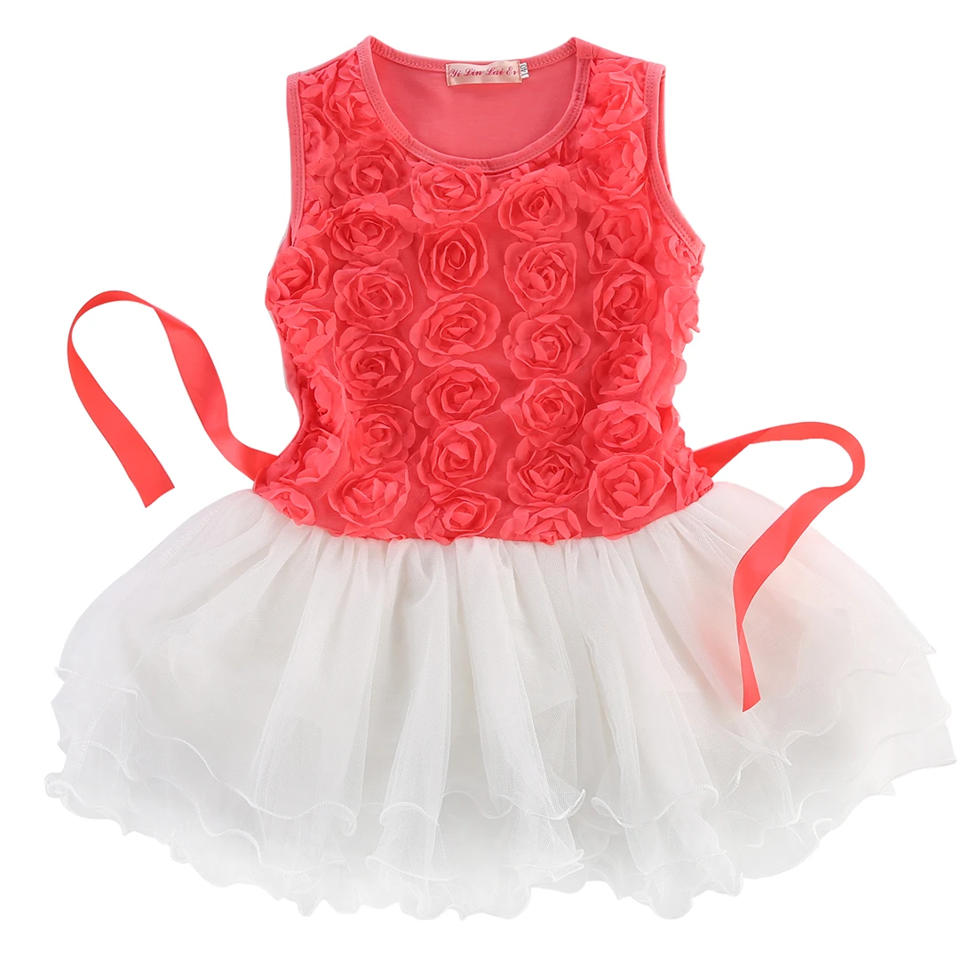 Girl Cute Fashion Dresses New Rose Flower Princess Pageant Birthday