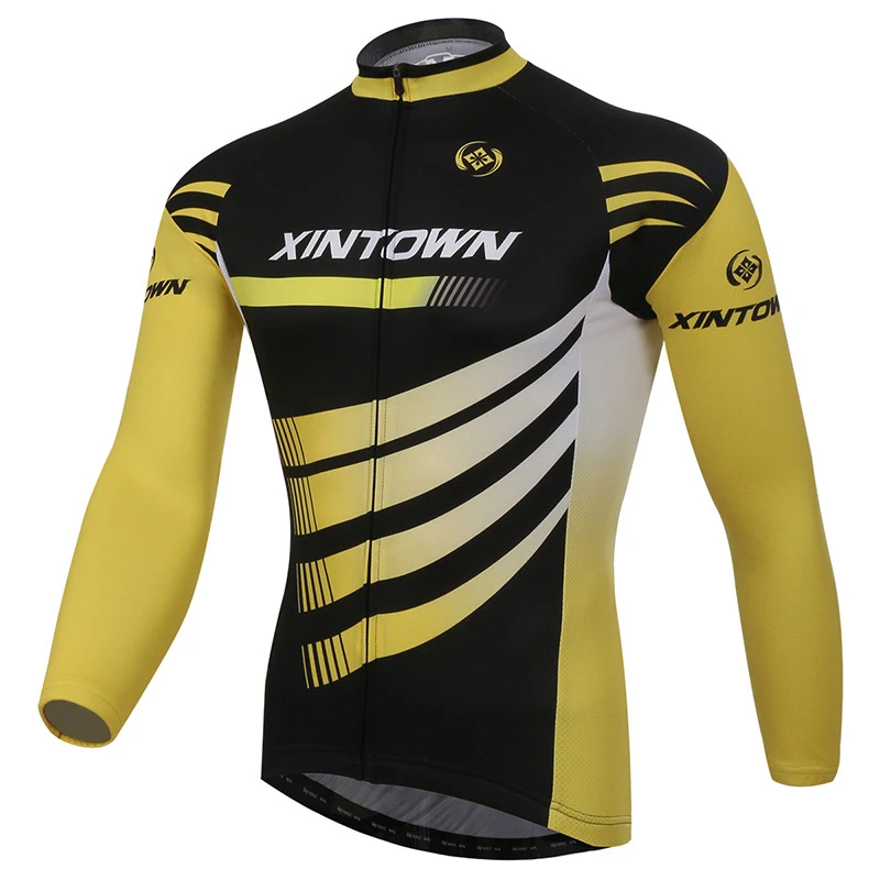 XINTOWN Men's Cycling Jerseys Long Sleeve MTB Bike Bicycle Jersey Top