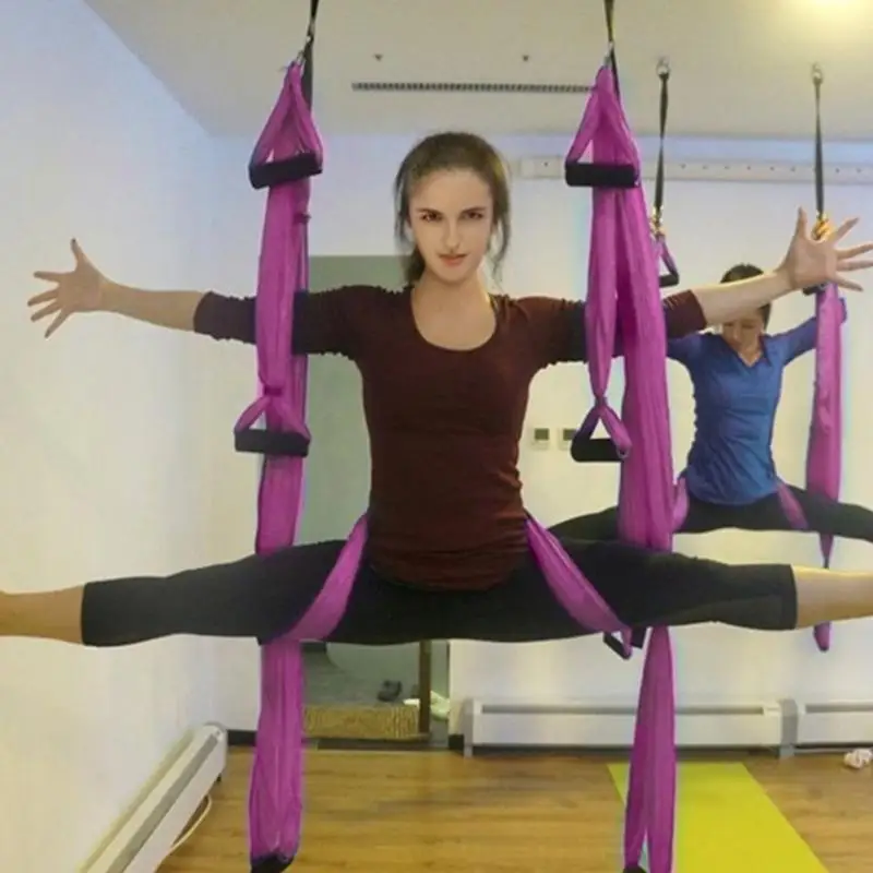 

Strength Decompression Yoga Hammock Inversion Trapeze Anti-Gravity Aerial Traction Yoga Gym Strap Yoga Swing Set Hot Sale