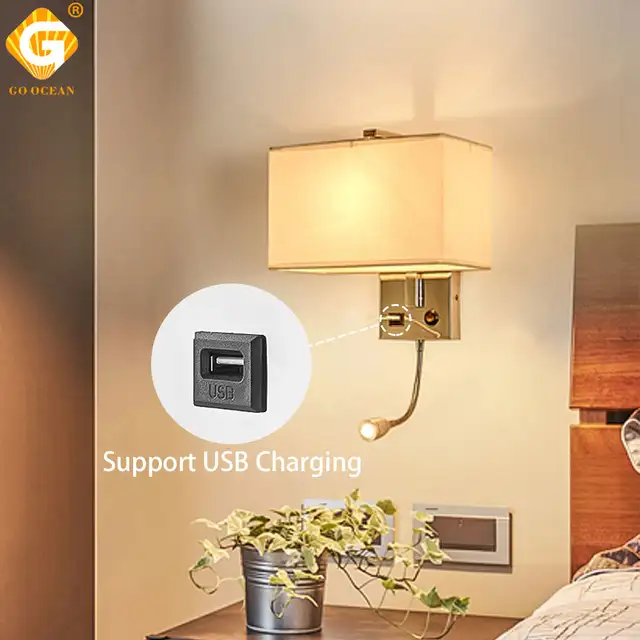 Usb Led Wall Lights E27 Indoor Decorative Modern Cube