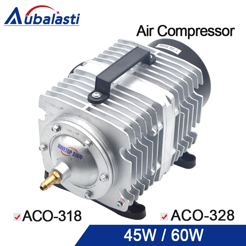 HAILEA 30W 60W Air Compressor Electrical Magnetic Air Pump for CO2 Laser Engraving Cutting Machine ACO-318 30W ACO-328 60W