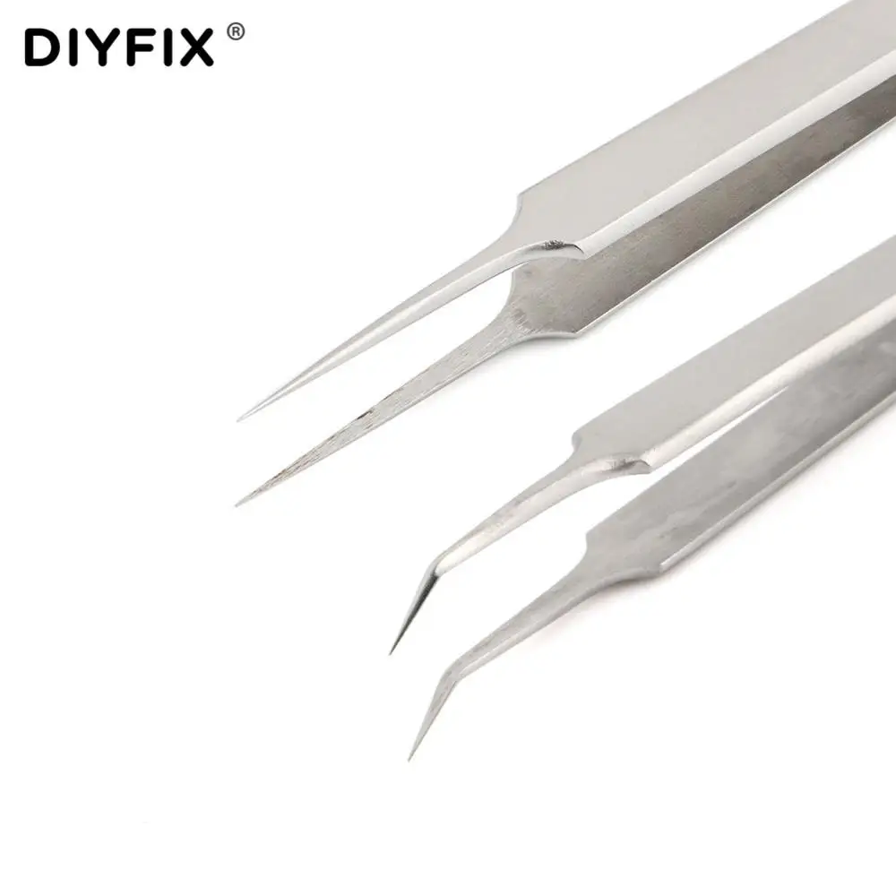 DIYFIX Precision Пинцет ультратонкие антистатические прямые пинцет плоскогубцы для Fly