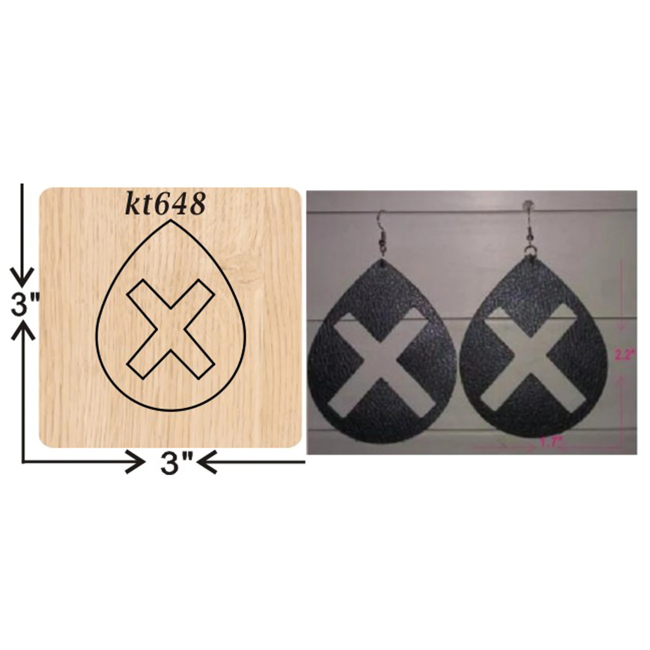 

Raindrop Cross Earrings cutting dies 2019 new die cut &wooden dies Suitable for common die cutting machines on the market