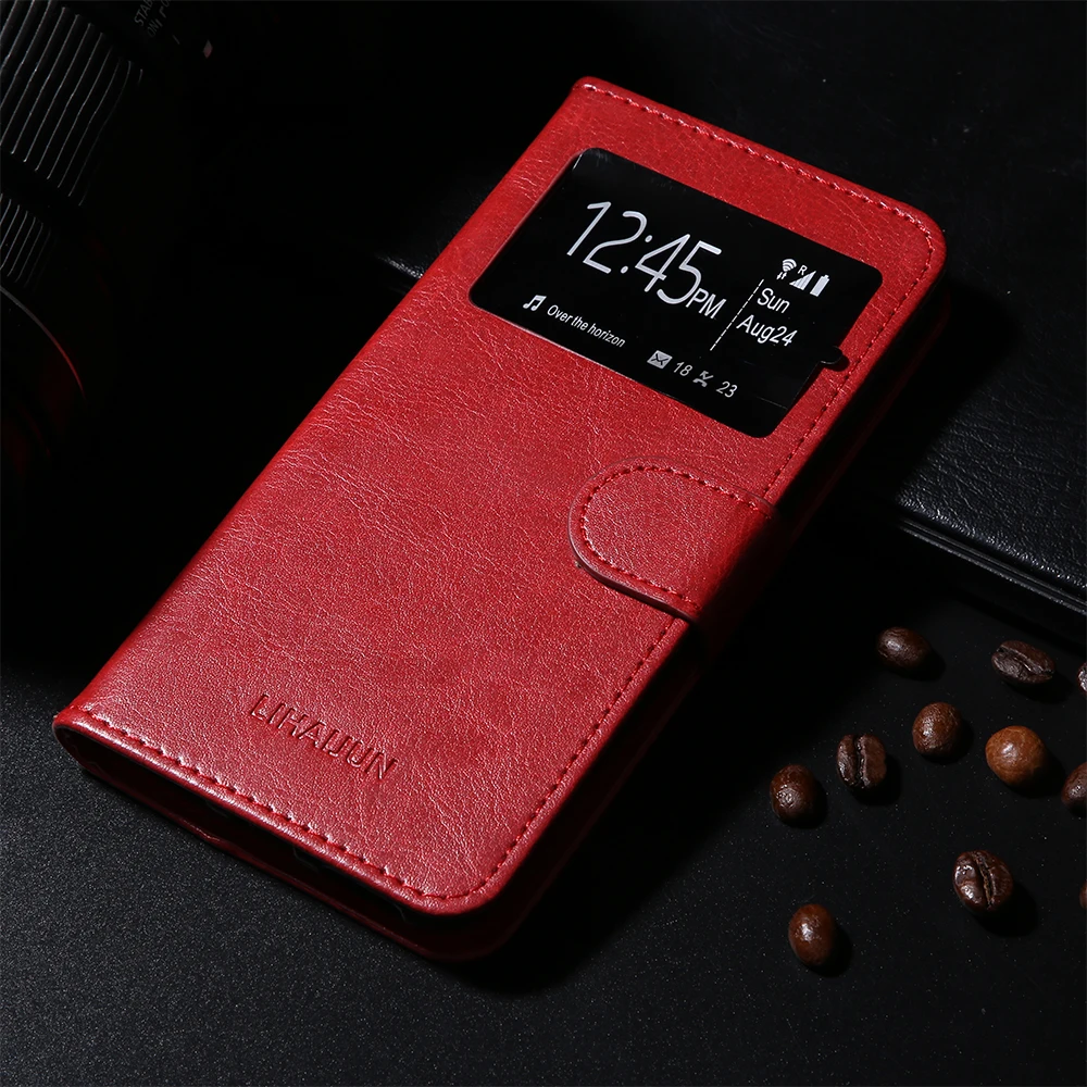 

Smart View Window Case On For Vivax Fun S20 S1 Point X1 X2 X502 Smart Fly 2 5" 4 V1 PU Leather Case Flip Cover Phone Bag Factory